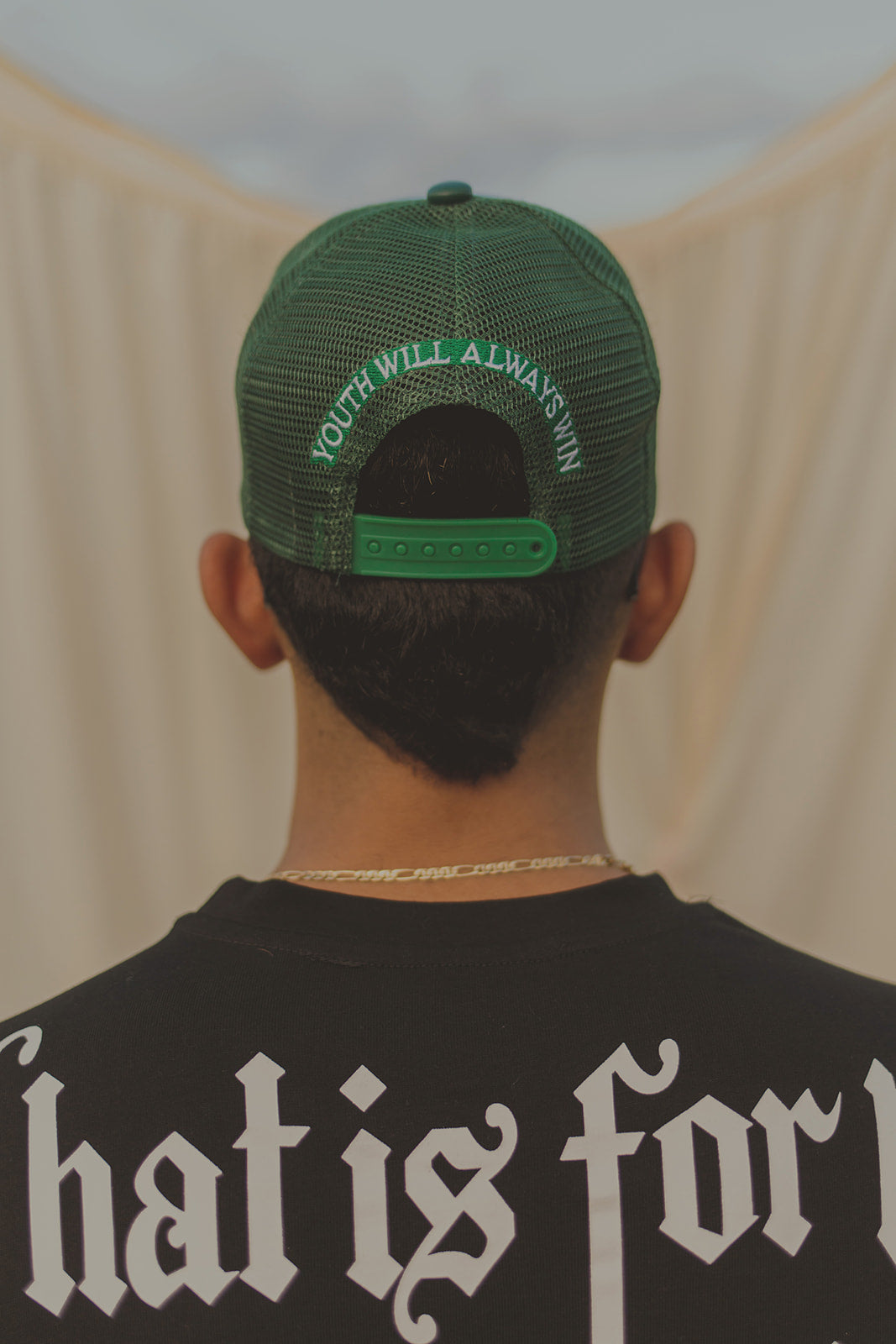 YUNGG WORLD LEATHER TRUCKER CAP